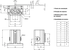 Euchner RGBF06D16-502-M - Chave de fim de curso múltipla vertical - 6 Elementos tipo Chanfro (Teto) - comprar online