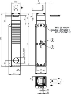 Euchner TP2-528A024M - Chave de Segurança Eletromecânica com Bloqueio - comprar online