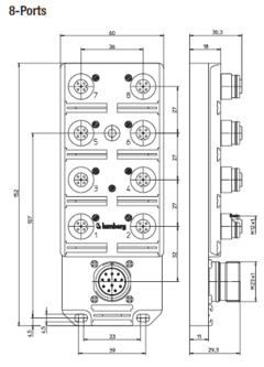 Lumberg ASBS 8/LED 5-4