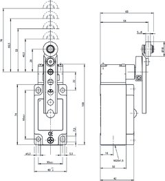 Euchner NG1PS-510L110-M - Fim de Curso tipo Alavanca Regulavel com LED na internet