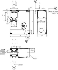 Euchner STM1A-242B024-M - Chave de Segurança com Bloqueio 2NF 1NA - Shmr Automacao