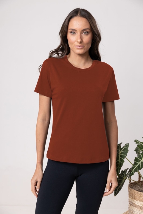 CAMISETA BRUNA ALGODÃO EGÍPCIO MARROM - comprar online