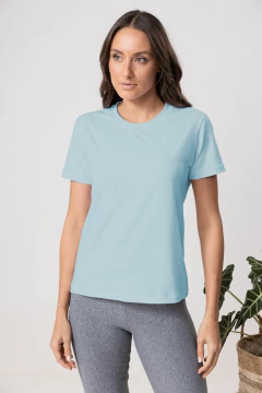 CAMISETA BRUNA ALGODÃO EGÍPCIO AZUL BEBÊ - comprar online