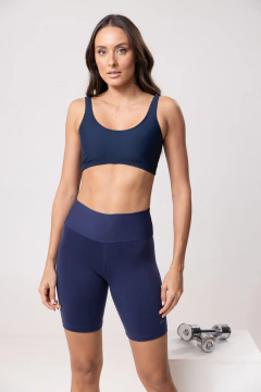 BERMUDA COMPRIDA BASICA AZUL MARINHO