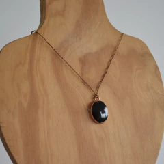 Colgante Espejo De Obsidiana Negra, Hilo, Dia De La Madre - tienda online