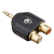 Adaptador 2 RCA Hembra a 1 Plug 3,5 Estereo - Planet Waves PW-P047C