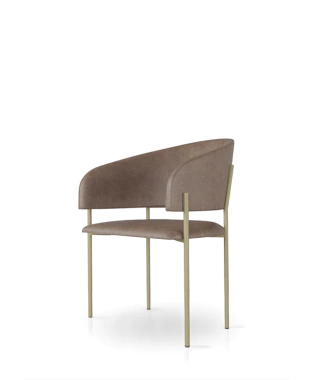 Cadeira Design Couríssimo Marrom Mittisa
