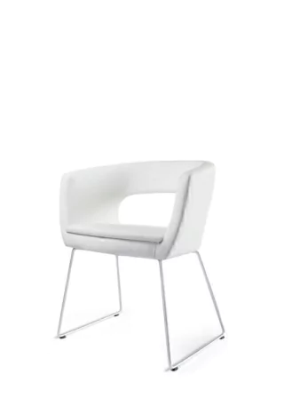 Cadeira Branca Inox Design