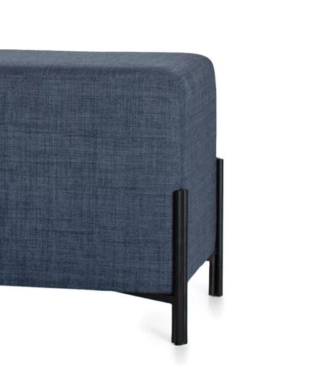 Puff estaca retangular perfil lateral fundo branco