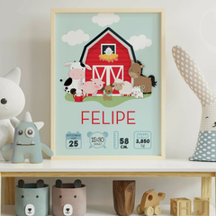 lamina nacimiento imprimible recuerdo cuadro cuadrito cumpleaños decoración infantil personalizada regalo para nacimiento