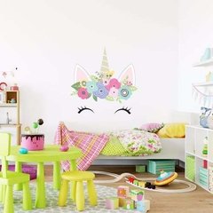 Vinilo Decorativo Infantil Unicornio Pastel Chico - comprar online