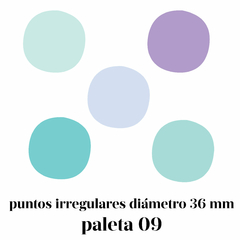 puntos dots lunares planchita paleta de color colores pastel diseño nordico