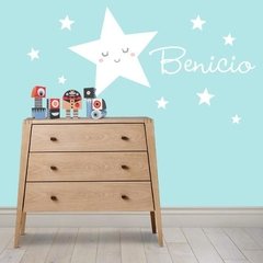 Vinilo Decorativo Kit Estrellas Con Nombre - comprar online