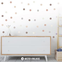 PUNTOS LUNARES PUNTITOS VINILO PASTEL NUDE paleta irregulares