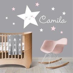 Vinilo Decorativo Kit Estrellas Con Nombre - comprar online