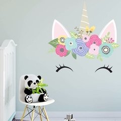 Vinilo Autoadhesivo Unicornio Ojitos Pastel - tienda online