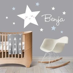 Vinilo Decorativo Kit Estrellas Con Nombre