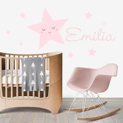 Vinilo Decorativo Kit Estrellas Con Nombre