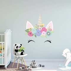 Vinilo Autoadhesivo Unicornio Ojitos Pastel - Mister Vinilikus