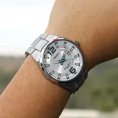 Relógio Orient Masculino Analógico Prateado MBSS1336 S2SX na internet