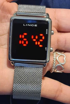 Relógio Lince unissex MDM456L PXSX digital quadrado