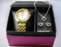 RELÓGIO LINCE KIT FEMININO DOURADO LRG4370L K168 - comprar online