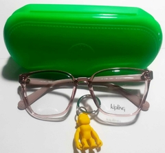 Armação para Óculos de Grau Kipling KP 3156 K487 Acetato Rosa Translúcido - NEW GLASSES ÓTICA