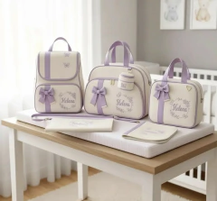 Kit maternidade personalizado bolsas , porta cartão , porta chupeta e trocador