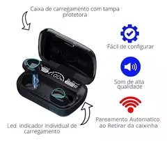 Fone de Ouvido Bluetooth TWS Com POWER BANK - Sapiens Company