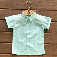 Camisa Infantil Clássica Algodão Premium Verde Bebê Manga Curta - HKN Camisaria - comprar online