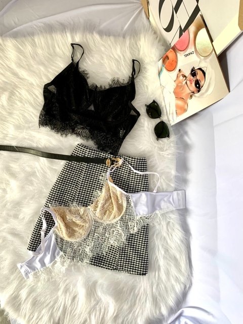 Saia xadrez com fenda lateral