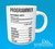 Caneca Personalizada Programador - Nutritional Facts (Branca)