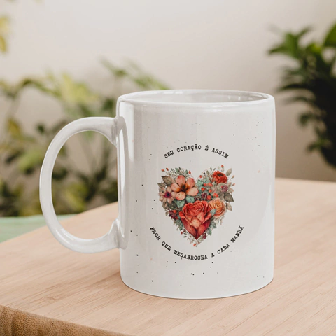 Caneca Personalizada Dia das Mães - Seu Coração é Assim na internet