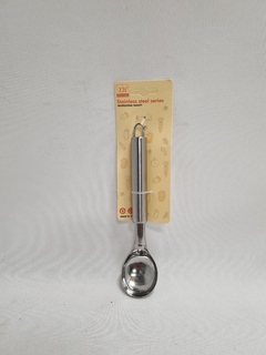 ART. BUH1010 - CUCHARA PARA SERVIR HELADO CON MANGO ACERO INOX. 20,5 X 4,5 CM - BULTO X 480 U
