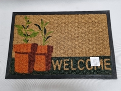 ART. ASHI-8152 - FELPUDO COCO Y GOMA RECTANGULAR 60X40 CM - WELCOME COLOR - BULTO X 15 U