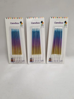 ART. U70211 - VELITAS CUMPLEAÑOS X 6 (13 CM) - BULTO X 600 U