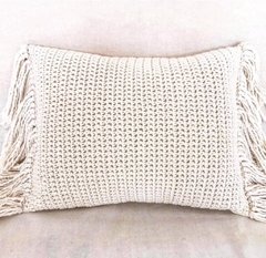 Almohadón crochet flecos ( por encargue)