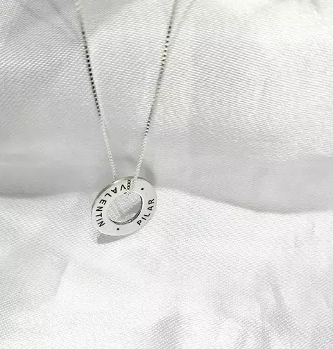 Dije alianza 25mm con grabado laser Personalizado - Plata 925 - DIPA01 - comprar online