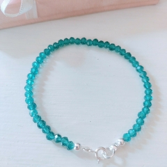Pulsera de de Plata 925 Con Cristales de Roca Turqueza