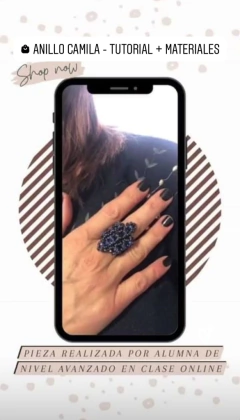 Anillo Camila - Tutorial + Materiales - comprar online