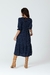 VESTIDO MIDI ESTAMPADO MEIA MANGA DIFATO - Hope Blue 