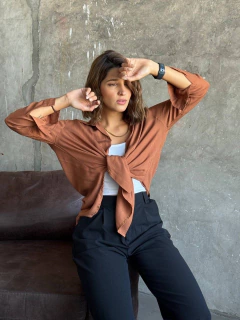 CAMISA MELODY (CHOCOLATE) - tienda online