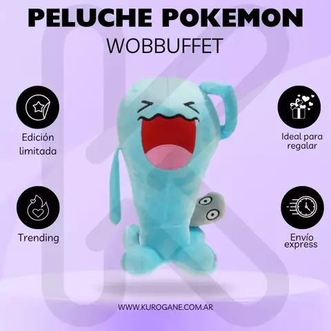 PELUCHE POKÉMON - WOBBUFFET - comprar online