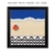 quadro sobre o calçadão de copacabana, colorido, divertido, autoral, rio de janeiro, azul. quadro premium para a sala