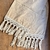 Camino macramé tusor color beige con terminación en macramé artesanal en hilo de algodón - comprar online