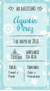 Tarjetas Bautismo / Blue - comprar online