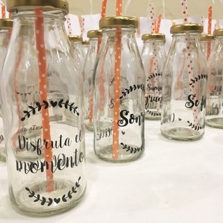 Vinilos Para Botellas / Kit Be Happy