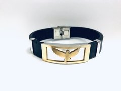 Pulseira em aço inoxidável e pulseira emborrachada