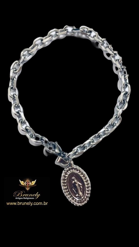 Pulseira Consagração a Maria em aço