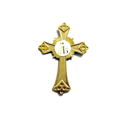 Bóton Crucifixo Dourado